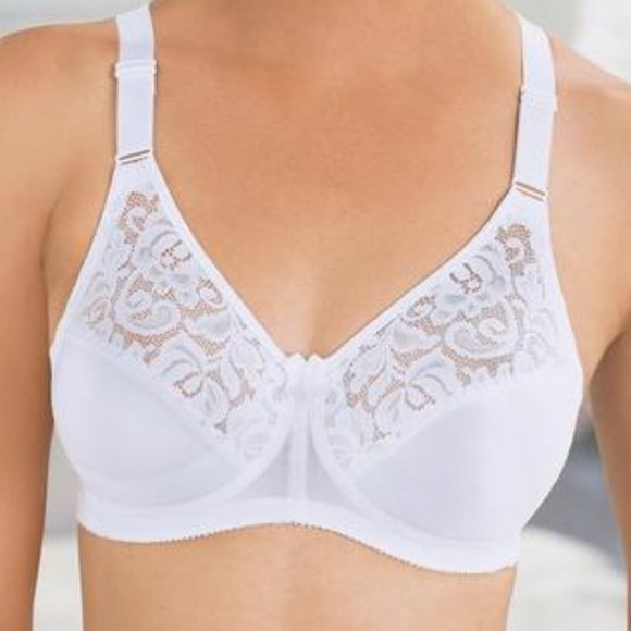 Glamorise 48B 48C COMPLETE COMFORT Bra (WIRELESS) Stretch CONVERTIBLE WHITE NEW - Picture 3 of 16